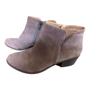 Lucky Brand Womens Beathea Leather Ankle Boots Size 8.5 Small Flaws
